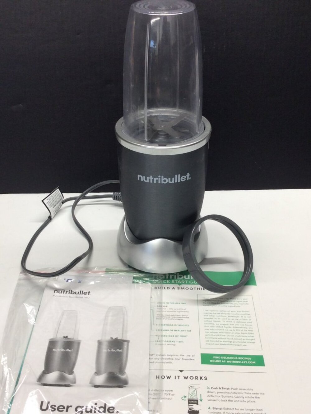 NutriBullet Magic Bullet Personal Blender With Cup And Lid NB-WL088D-23 TESTED